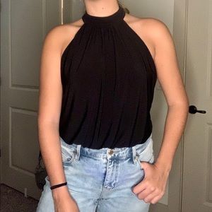 Express + Black halter neck top
